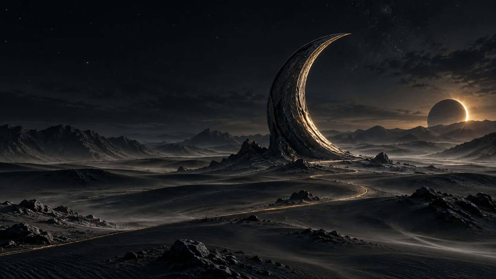 Crescent Desert celestial artwork