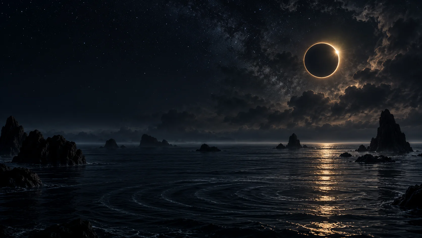 Midnight Ocean celestial artwork