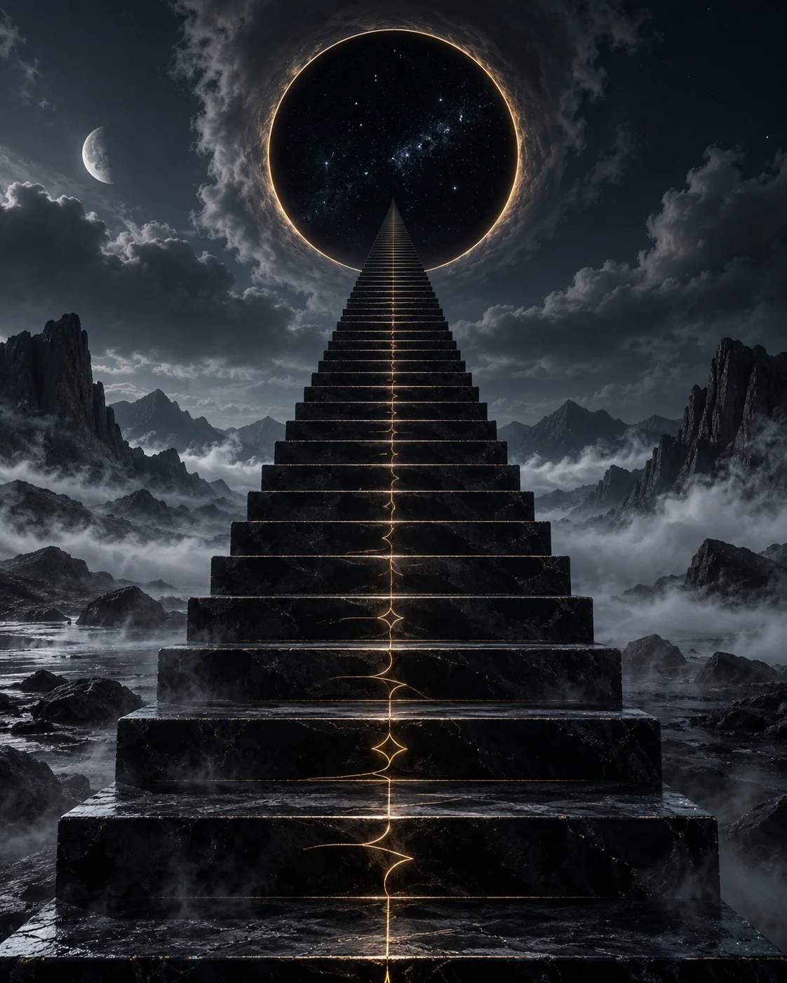 Transmission Stairway celestial artwork